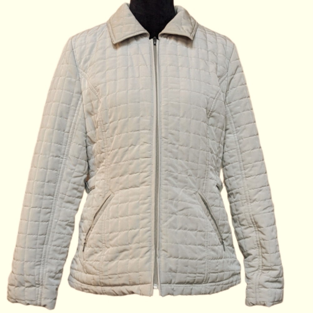 EUC Geoffrey Beane Beige Quilted Jacket